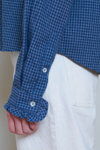 Skall | Lune Shirt - Blue/Cream mini check