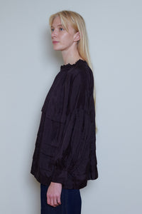 Runaway Bicycle | Tiered Silk Top - Wine