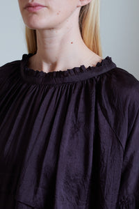 Runaway Bicycle | Tiered Silk Top - Wine