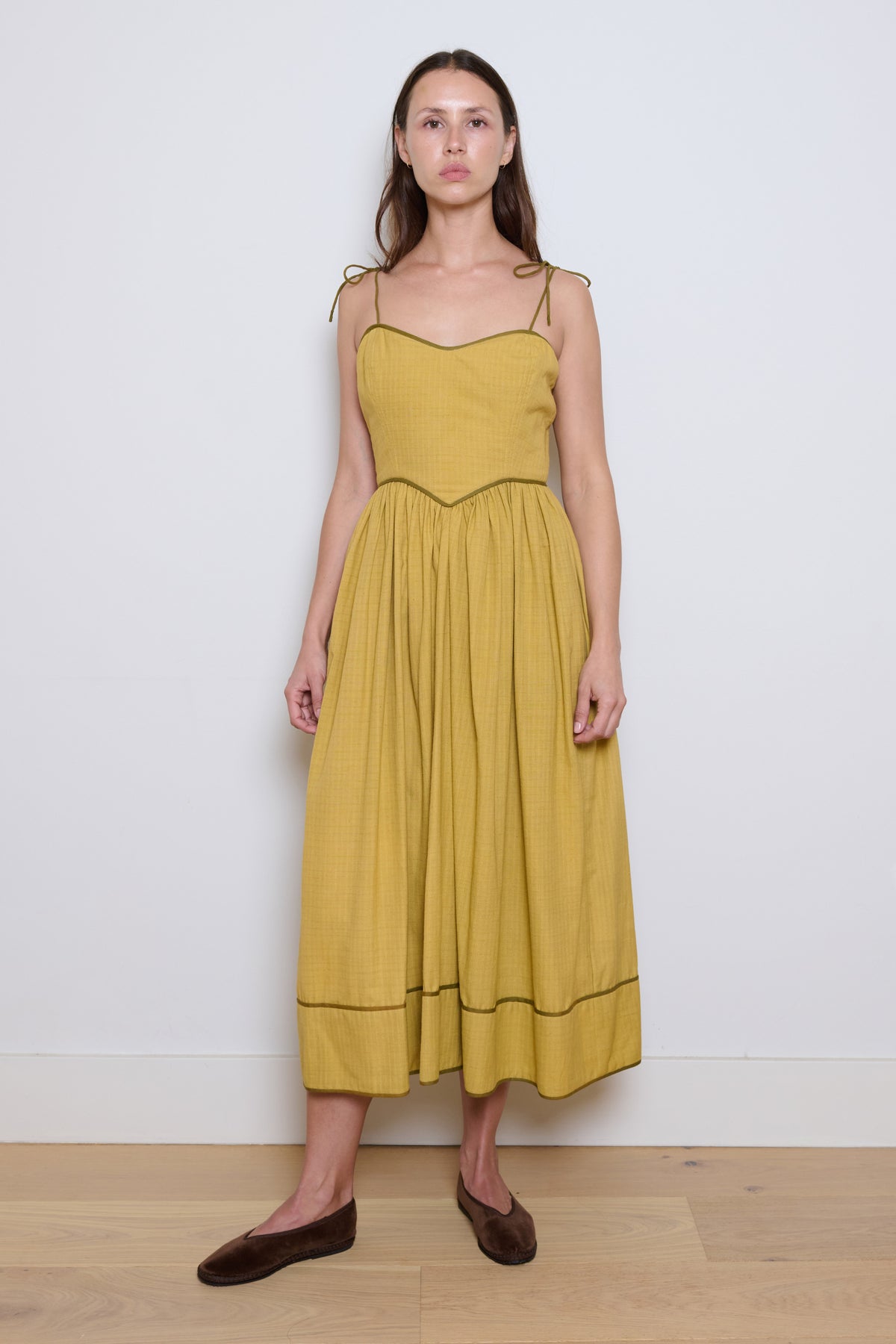 Tidy Street Collection | Corset Dress- Ochre