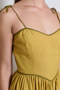 Tidy Street Collection | Corset Dress- Ochre