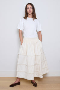Runaway Bicycle | Full Corded Skirt - Cream