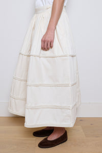 Runaway Bicycle | Full Corded Skirt - Cream