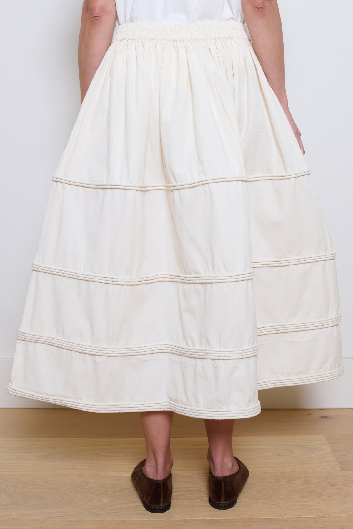 Runaway Bicycle | Full Corded Skirt - Cream