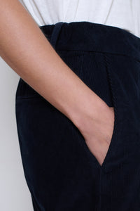 Cordera | Low Rise Corduroy Pants - Navy
