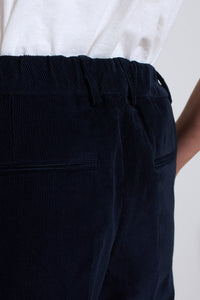 Cordera | Low Rise Corduroy Pants - Navy