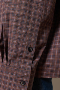 Cordera | Checked Oversized Shirt - Brown/ Navy