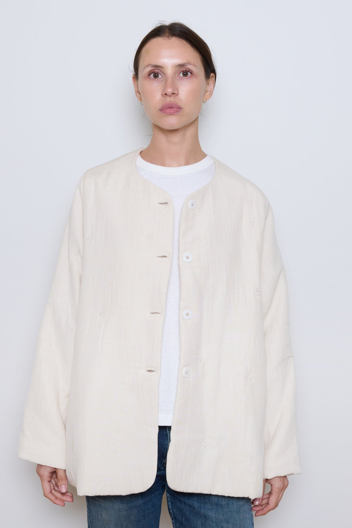 Runaway Bicycle | Quilted Jacket - Cream