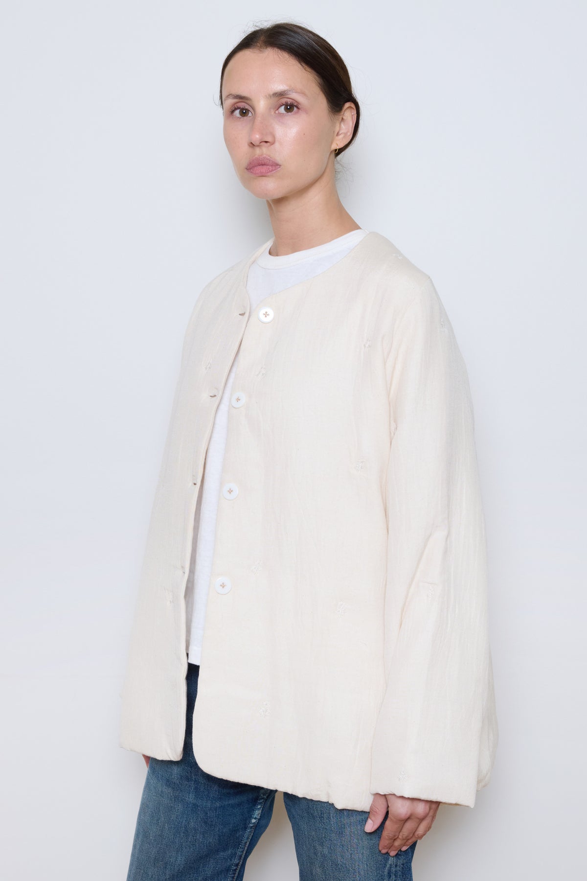 Runaway Bicycle | Quilted Jacket - Cream