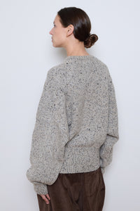 Cordera | Speckled V-Neck Sweater- Piedra