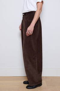 Cordera | Corduroy Baggy Pants- Brown
