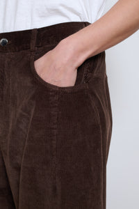 Cordera | Corduroy Baggy Pants- Brown