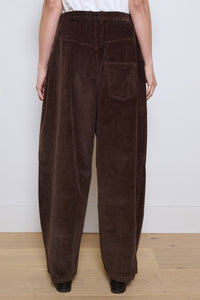 Cordera | Corduroy Baggy Pants- Brown