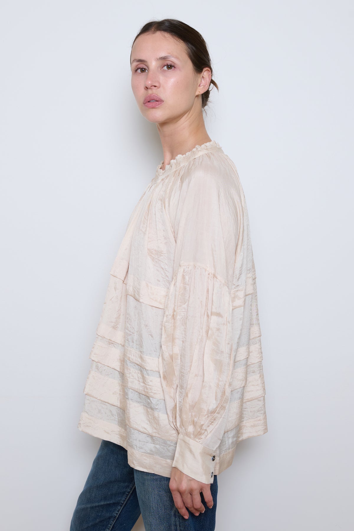 Runaway Bicycle | Astrid Silk Blouse - Off White