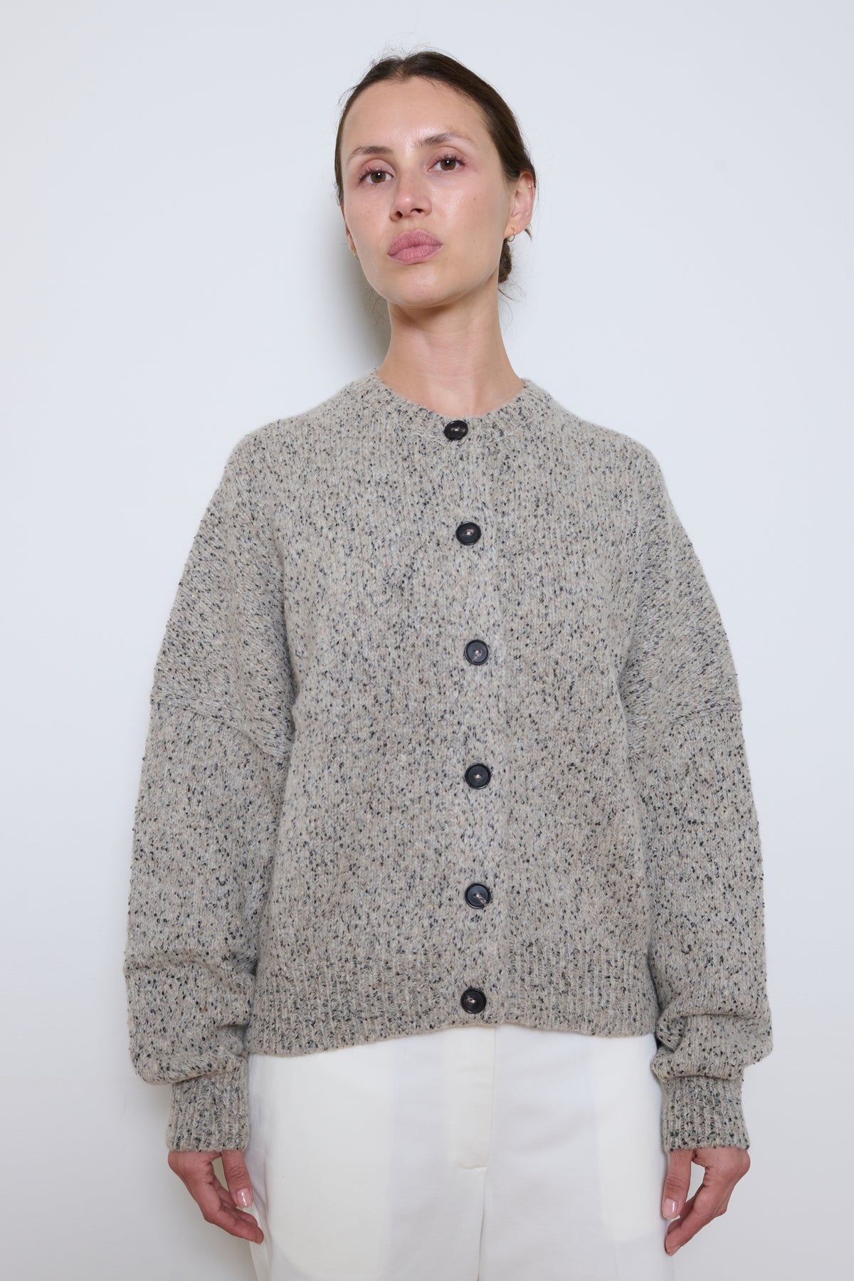 Cordera | Speckled Cardigan - Piedra