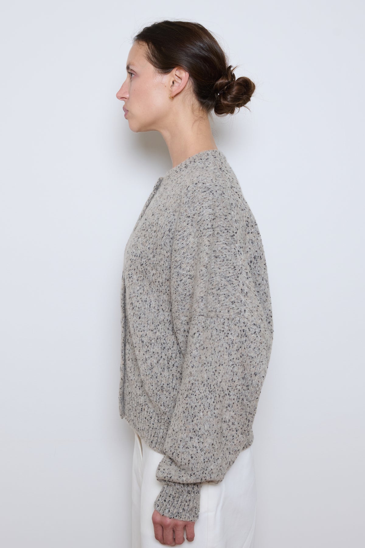 Cordera | Speckled Cardigan - Piedra