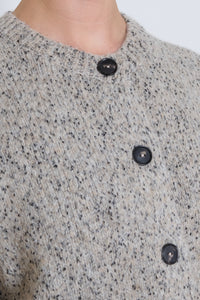 Cordera | Speckled Cardigan - Piedra