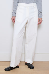 Cordera | Soft Cotton Straight Pants- White
