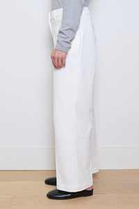 Cordera | Soft Cotton Straight Pants- White
