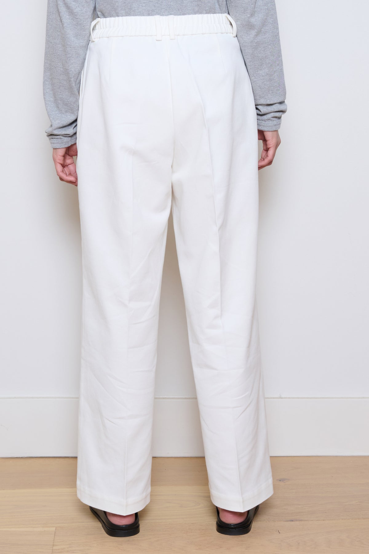 Cordera | Soft Cotton Straight Pants- White