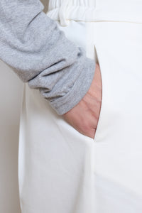 Cordera | Soft Cotton Straight Pants- White