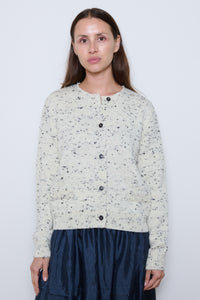 Cordera | Merino Wool Flecked Cardigan - Natural