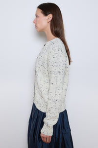 Cordera | Merino Wool Flecked Cardigan - Natural