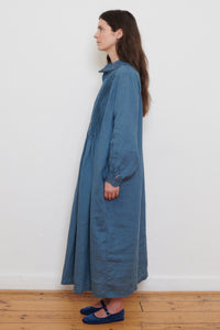 Ichi Antiquities | Linen Dress - Earth Blue