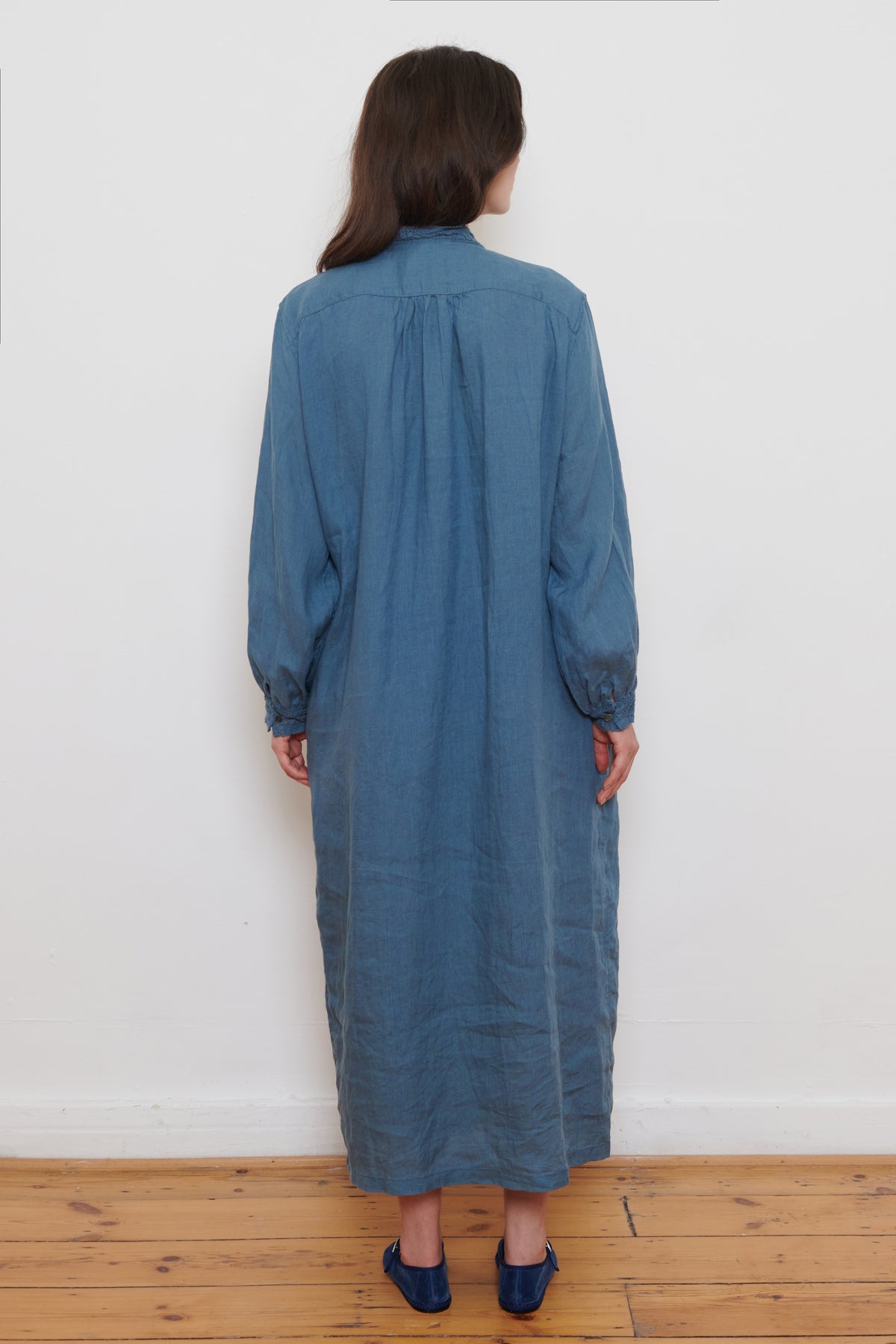 Ichi Antiquities | Linen Dress - Earth Blue