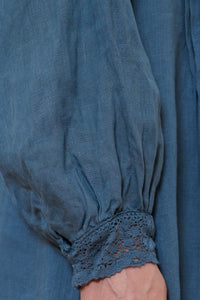 Ichi Antiquities | Linen Dress - Earth Blue