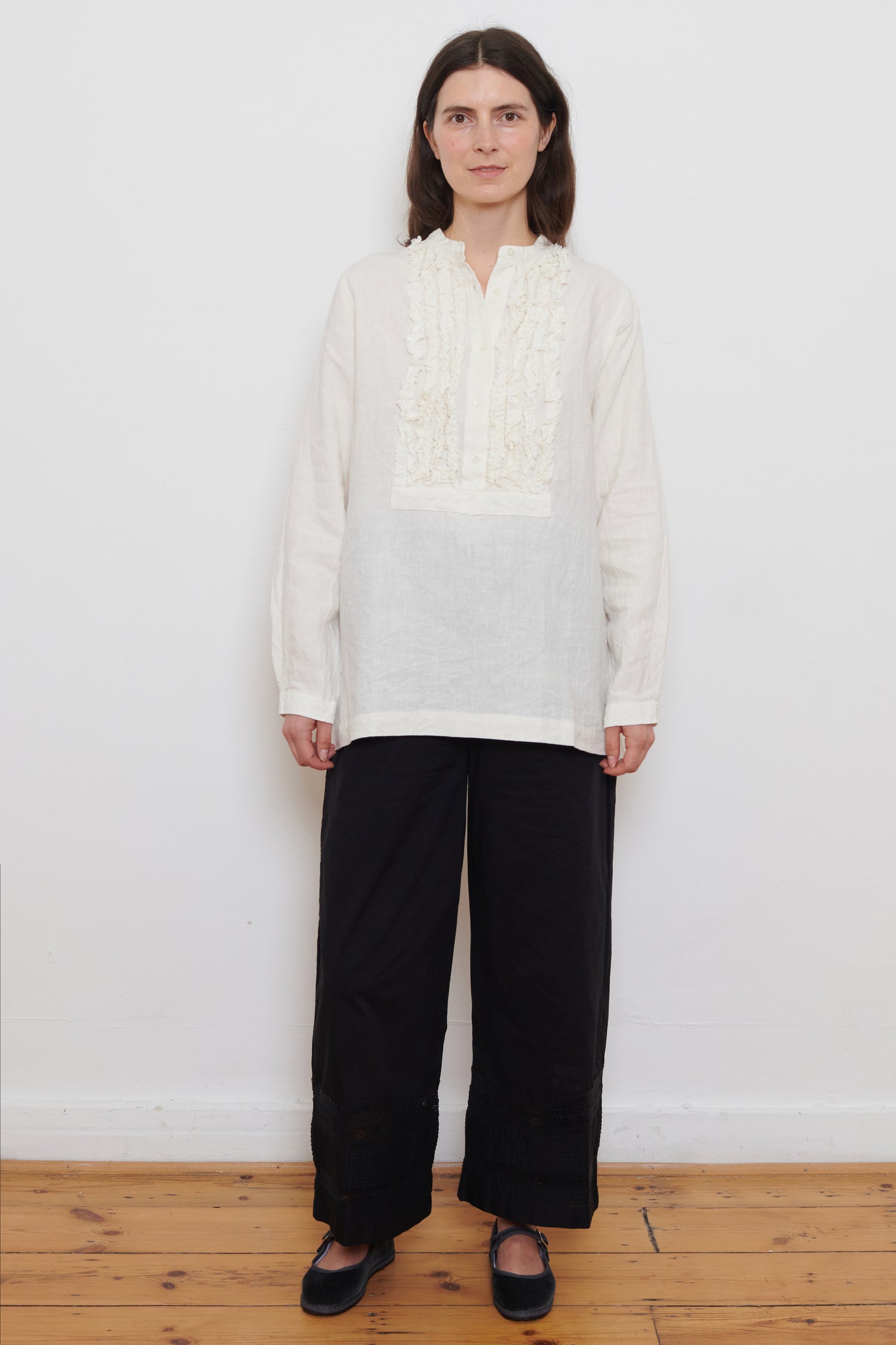 Ichi Antiquities | French Linen Shirt - White