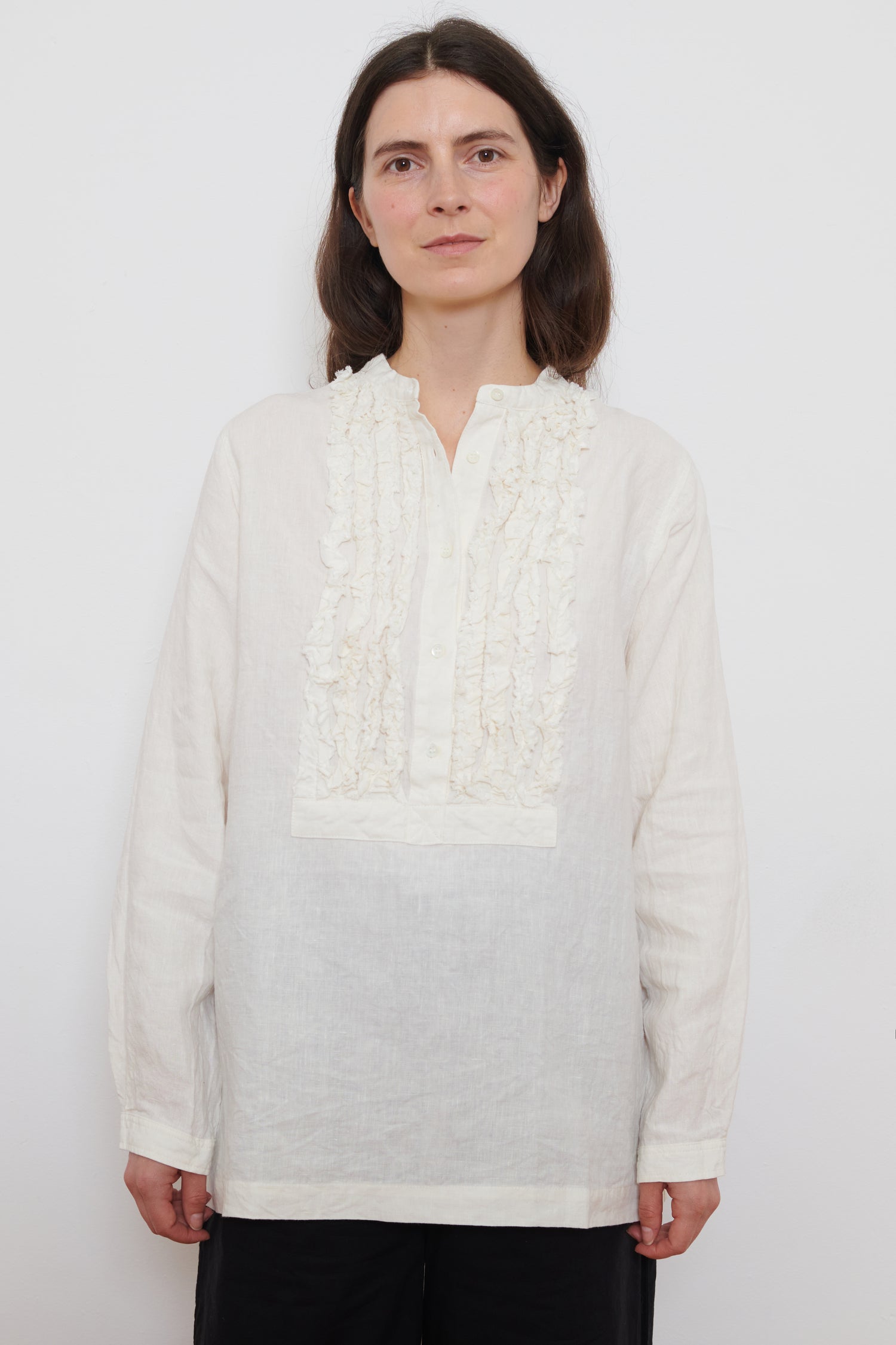 Ichi Antiquities | French Linen Shirt - White
