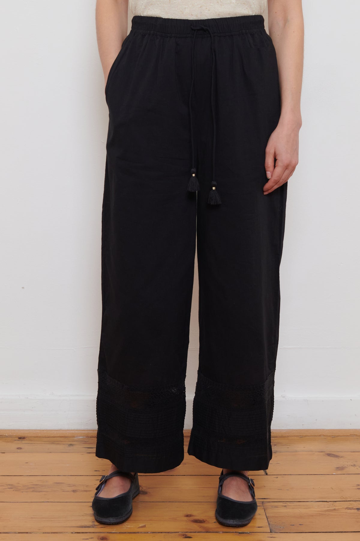 Ichi Antiquities | India Cotton Trousers - Black