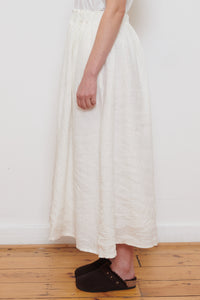 Ichi Antiquities | French Linen Skirt - White