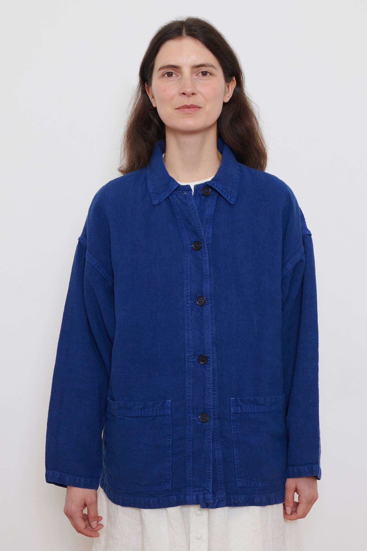 Vetra | Linen Weaved Jacket - Blue
