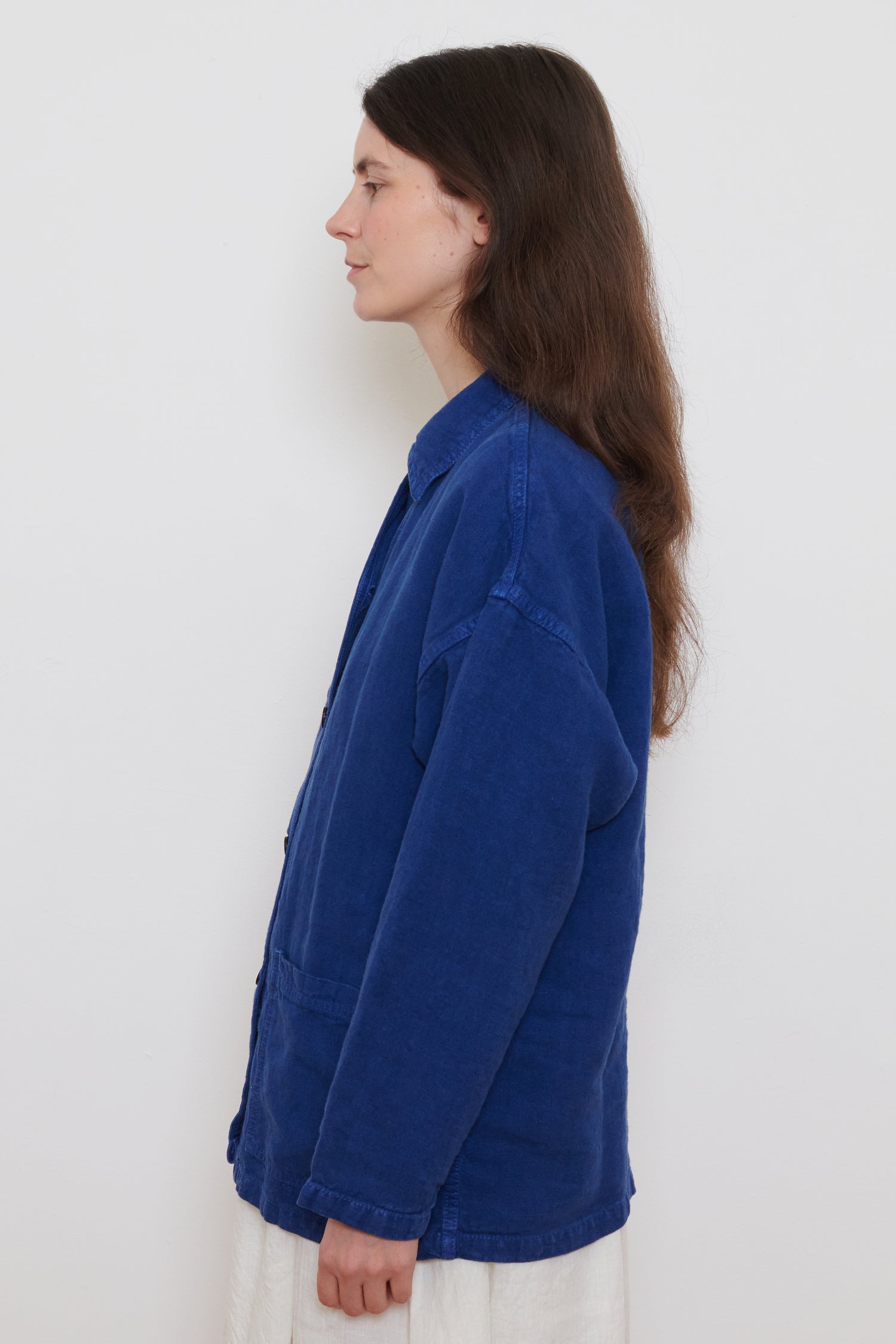 Vetra | Linen Weaved Jacket - Blue