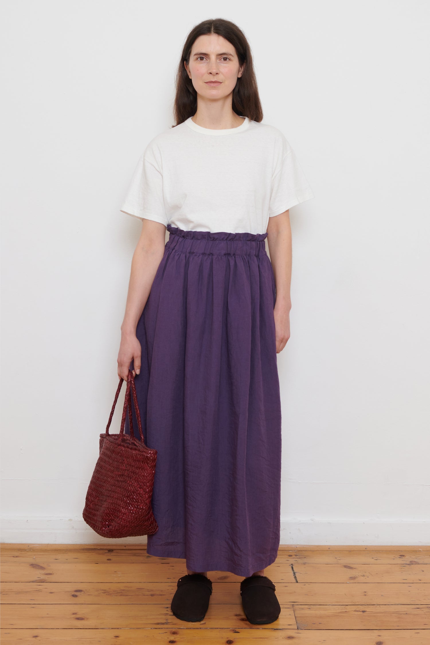 Ichi Antiquities | Broad Skirt - Purple