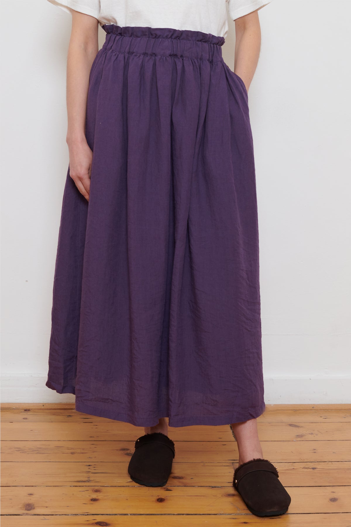 Ichi Antiquities | Broad Skirt - Purple