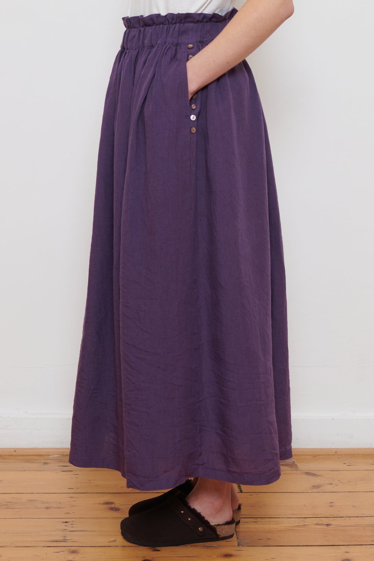 Ichi Antiquities | Broad Skirt - Purple