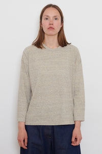 Ichi Antiquities | Knitted Long-Sleeve T-Shirt - Beige