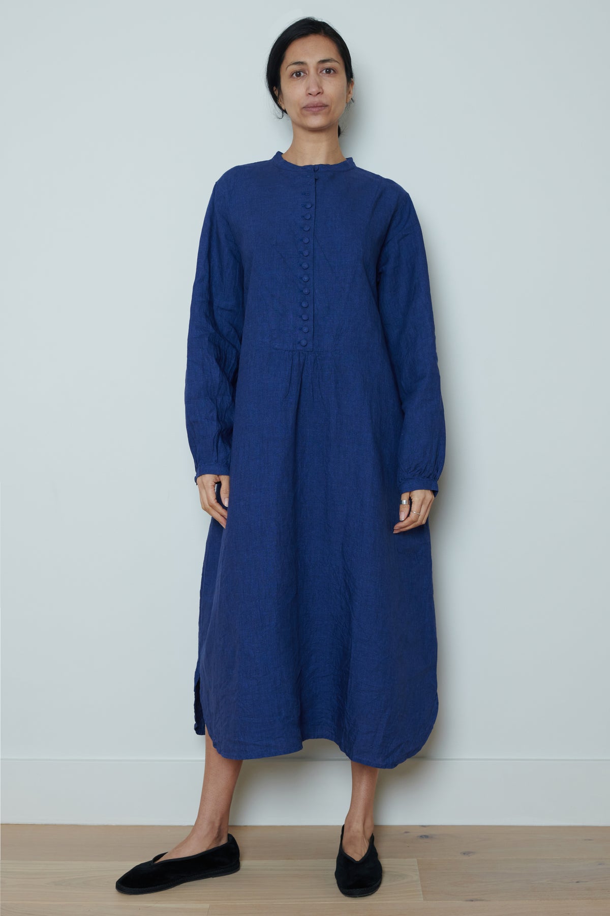 Ichi Antiquities | Linen Dress - Indigo (1)