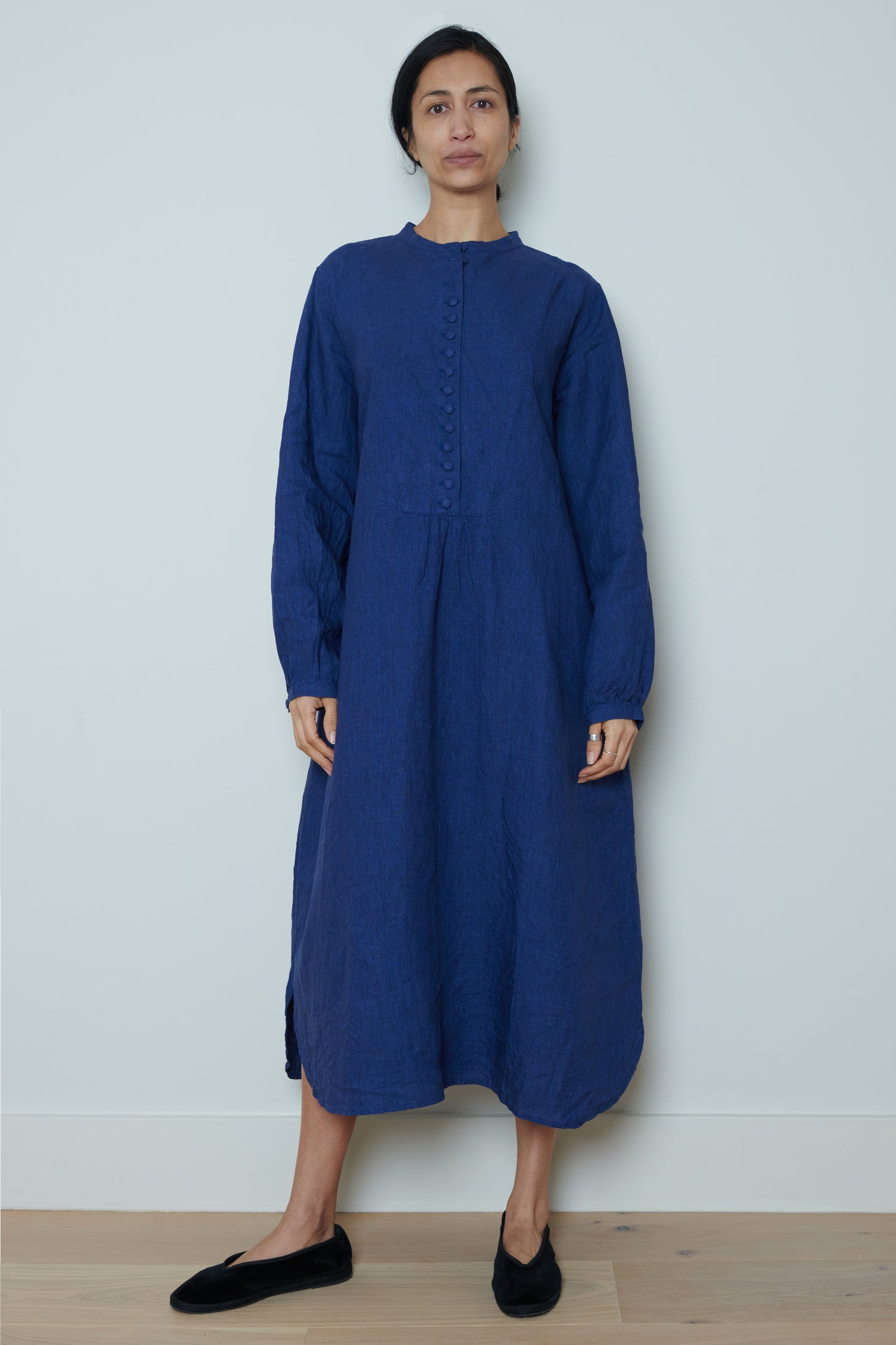 Ichi Antiquities | Linen Dress - Indigo (1)