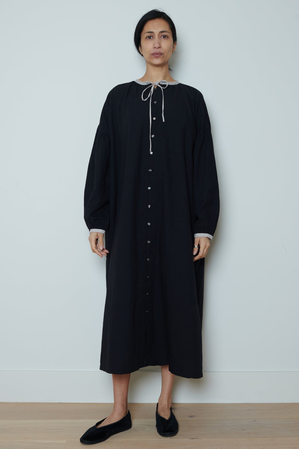Ichi Antiquities | Cotton Cashmere Viyella Dress