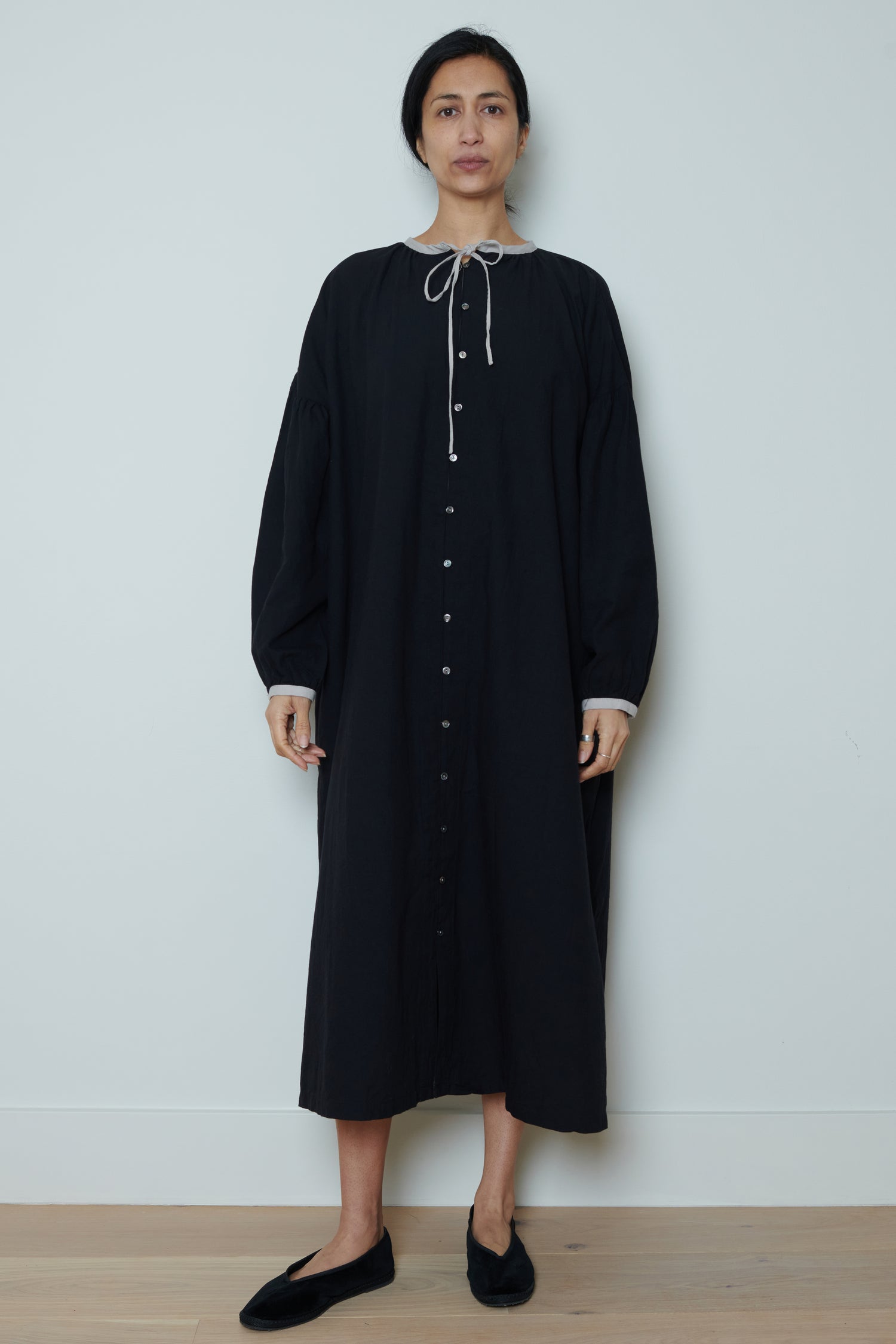 Ichi Antiquities | Cotton Cashmere Viyella Dress