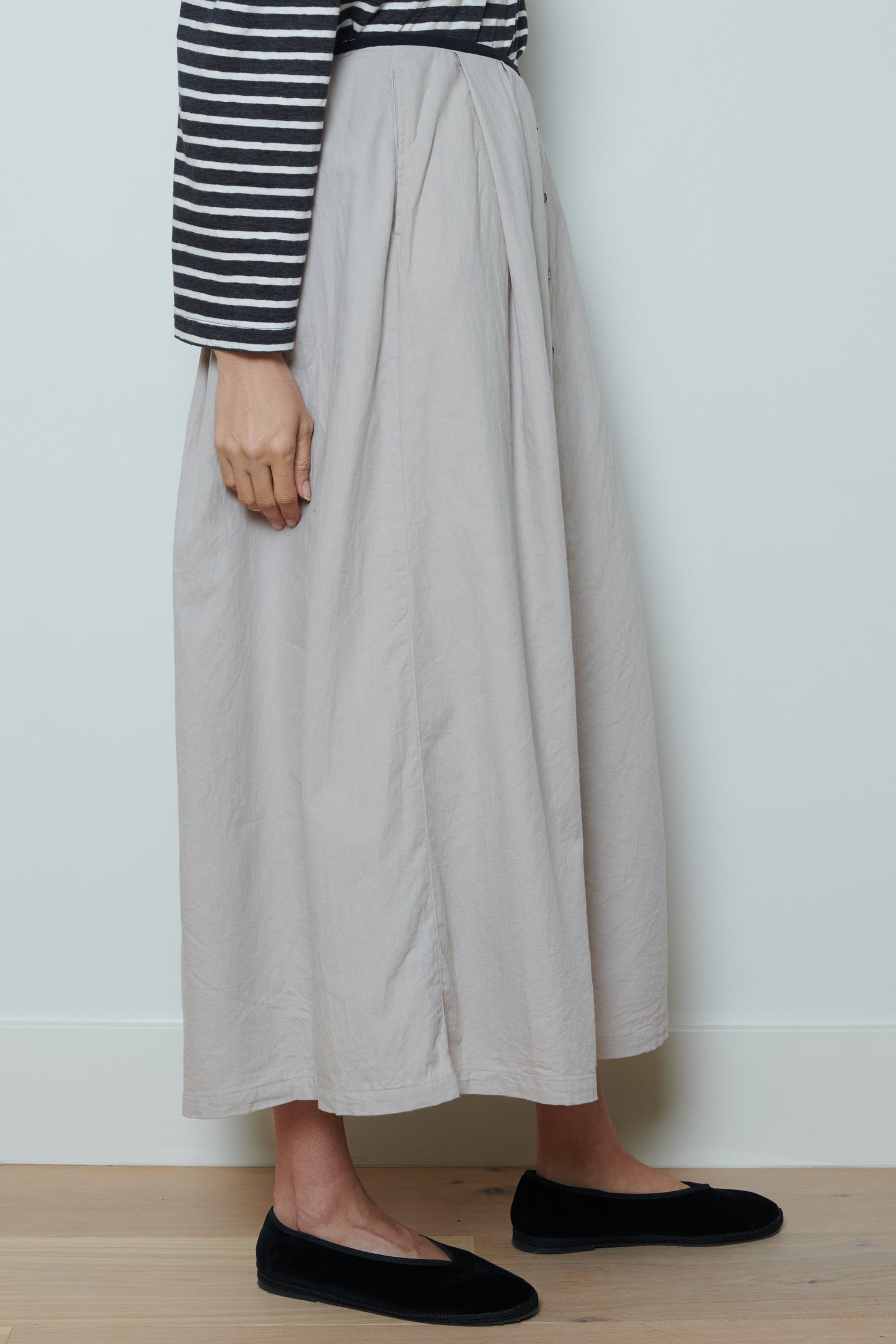 Ichi Antiquities | Cotton Cashmere Viyella Skirt