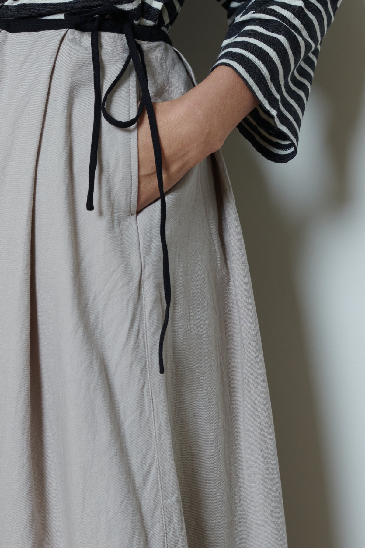 Ichi Antiquities | Cotton Cashmere Viyella Skirt