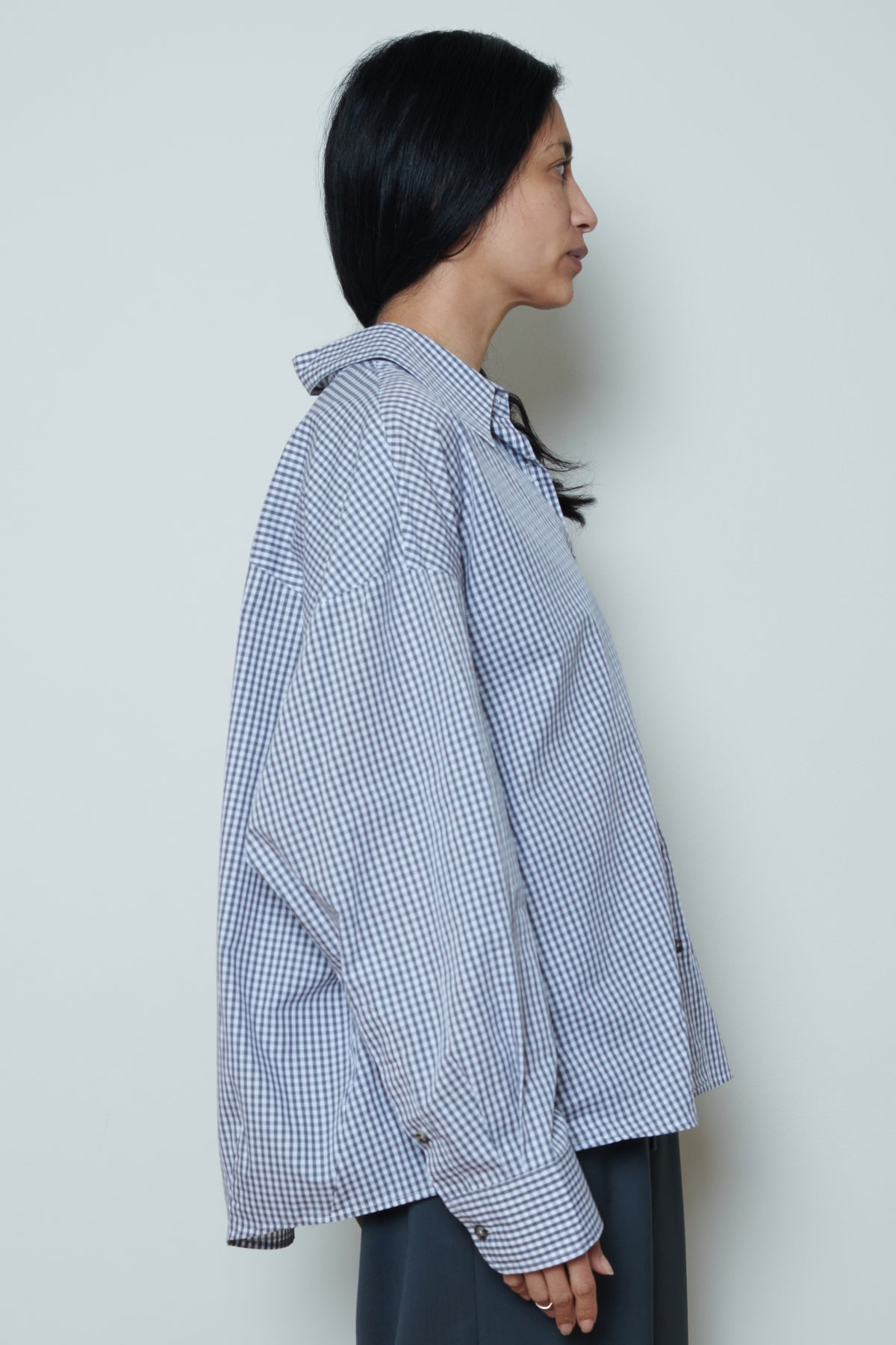 Cordera | Oversized Shirt - Vichy Grey