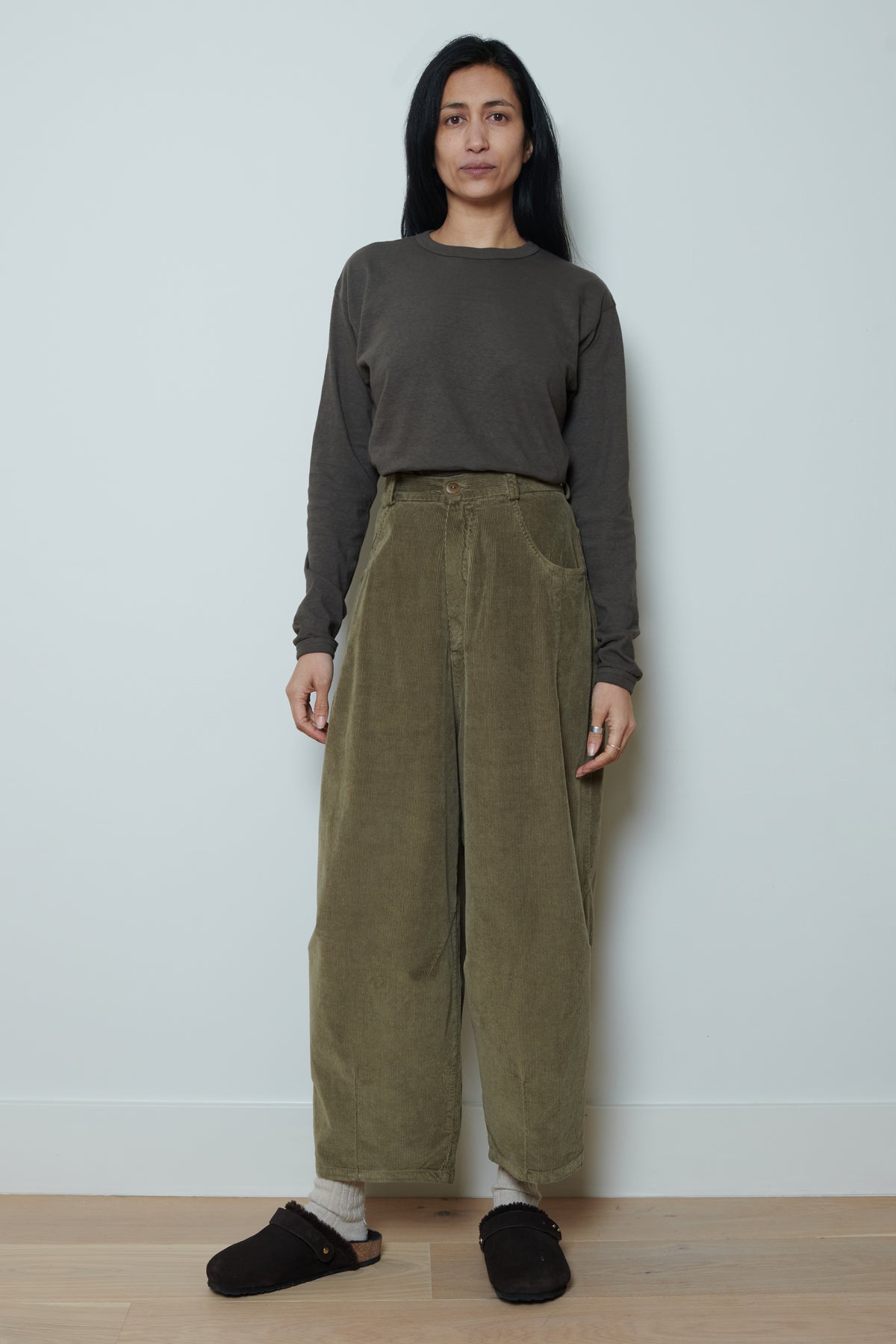 Cordera | Corduroy Baggy Pants - Sage