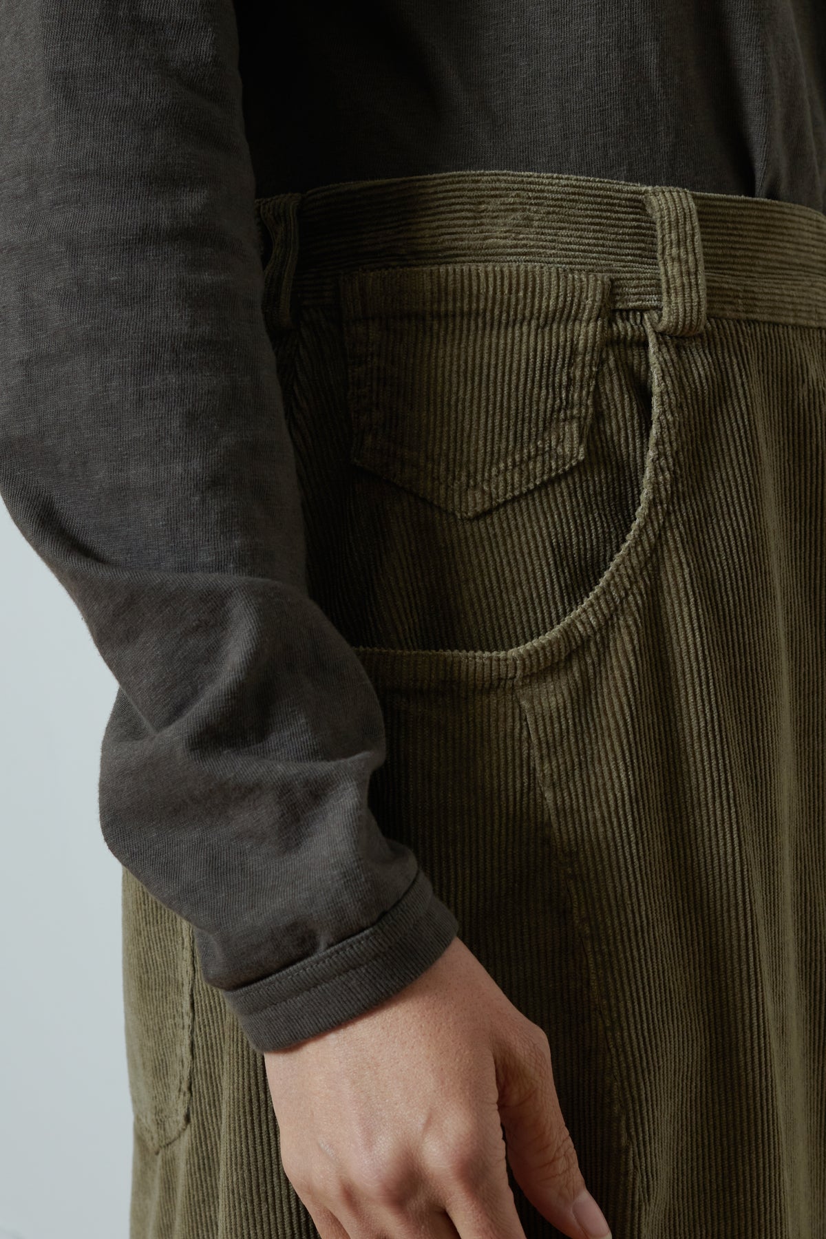 Cordera | Corduroy Baggy Pants - Sage