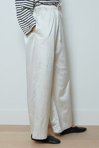 Cordera | Satin Drawstring Pants - Perla